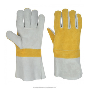 Gants de sécurité personnalisés résistants à la chaleur pour vaches Gants de soudage antidérapants et anti-coupure en cuir véritable - Product Image 1