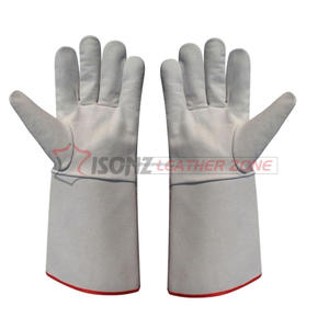 Gants de soudage en cuir de vachette en peau de chèvre certifiés CE anti-coupure anti-dérapant anti-impact anti-chaleur pour le travail à la main sécurité Mig - Product Image 3