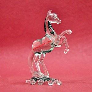 Lamp Work White Murano Glass Horse Home Decor <b>Miniature</b> Figurine - Product Image 5