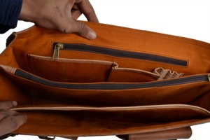 Retro Hunter 100% Genuine Leather Laptop Briefcase Messenger Office Vintage Formal Crossbody <b>Shoulder</b> Brown <b>Bags</b> For <b>Men</b> & Women - Product Image 5