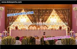 Décoration de scène blanche, pour la cérémonie de mariage marocain, meilleure décoration blanche de scène de mariage, nigériane, dubaï - Product Image 3