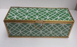 Boîte à bijoux en verre avec couvercle en métal pour la décoration de la maison décoration de bureau décoration de mariage - Product Image 3