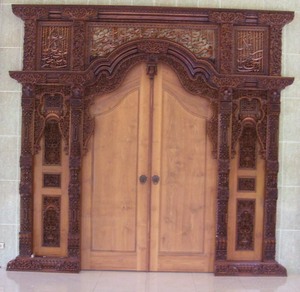 Classic <strong>Teak</strong> Wood Gebyok Ethnic Style, Full Carving Door Model Javanesse Carving. - Product Image 3