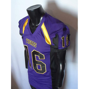 Uniformes de football pour hommes adultes en polyester/spandex, tissu sergé respirant, antibactérien, grande taille, avec service OEM personnalisé - Product Image 3