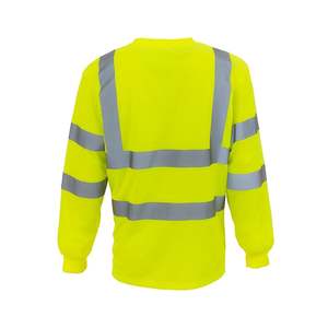 Vente en gros de hauts chemises 65% polyester 35% coton Interlock vêtements de travail haute visibilité à manches longues - Product Image 5