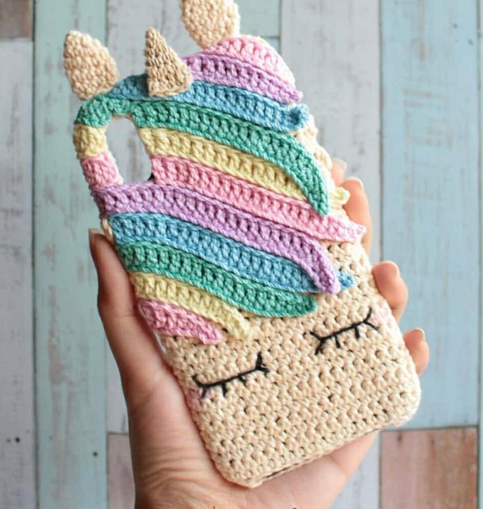 Crochet Phone Unicorn Cell Phone Holder Funky Phone Covers Design