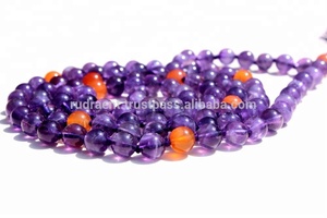 ซื้อสร้อยคอยาวลูกปัด108มาลาสร้อยคอยาวพลอยอเมทิสต์โยคะทำด้วยมือสำหรับเป็นของขวัญ - Product Image 3