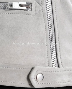 แจ็กเก็ตหนังนิ่มแท้สำหรับผู้ชายเสื้อแจ็กเก็ตหนังนิ่มระบายอากาศพิมพ์โลโก้ - Product Image 4