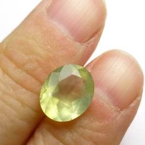 10mm 12mm naturel Prehnite à facettes ovales en vrac pierres semi-précieuses fabricant maintenant pierres pour la fabrication de bijoux fournisseur vente - Product Image 1