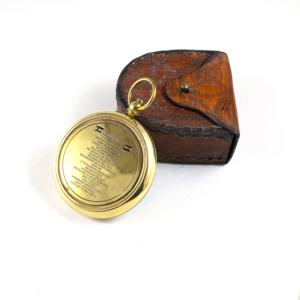 ของเก่าทองเหลืองทางทะเล2 "เคสแก้วสลักเข็มทิศทิศทางทำด้วยมือของขวัญแปลกใหม่ที่ทำจากโลหะอัลลอยและแก้ว - Product Image 3