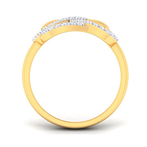 แหวนเพชรดีไซน์อินฟินิตี้สำหรับผู้หญิง ทองคำขาว 14K |   แหวนเพชรทรงกลมประดับเพชรแบบพาเว่ ดีไซน์หรูหรา สำหรับเป็นของขวัญในโอกาสครบรอบแต่งงาน - Product Image 3