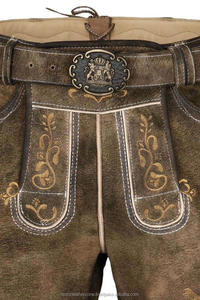 2022 nouveauté unisexe de haute qualité en cuir Lederhosen Shorts Logo personnalisé imprimé meilleure vente grande taille Anti-rides pantalon hommes - Product Image 5