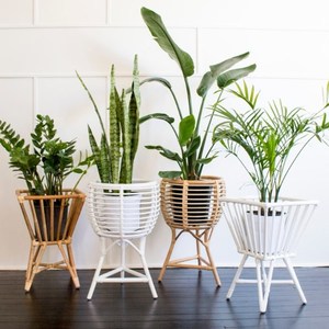 Rattan Plant <b>Pot</b> <b>Holder</b>, Handcrafted in Vietnam - Product Image 1