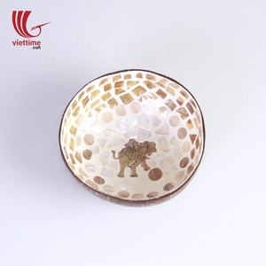 Tazón de Cáscara de Coco Lacado Ecológico, Vajilla Natural, Tipo Sostenible, Estilo Vietnamita, Tamaño Personalizado, Vintage - Product Image 2