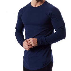 Taille américaine 2025 personnalisé 95% coton 5% Spandex 180g logo personnalisé t-shirt à manches longues grande taille T-shirts pour hommes - Product Image 1