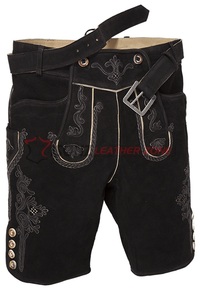 Short décontracté bavarois grande taille pour hommes Lederhosen tenue allemande Trachten Wear pour l'Oktoberfest brodé et respirant - Product Image 4