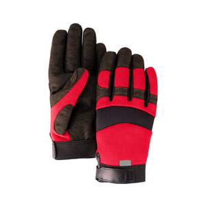 Gants de mécanicien de protection des mains de haute qualité Impression de logo personnalisé Poignet réglable Gant de machine en cuir de mouton véritable PU - Product Image 2