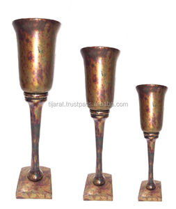 VASE de décoration de mariage/VASE ANTIQUE/VASE de fleur de décoration de jardin fait à la main en cuivre ANTIQUE fini LOGO personnalisé - Product Image 2