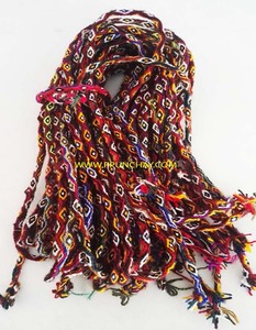 Bracelet en laine avec ruban 8mm, fait à la main, style ethnique tibétain - Product Image 1