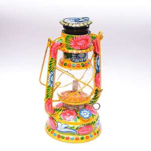 Farol Pintado a Mano de Acero Pakistaní con Arte de Camión - Product Image 3