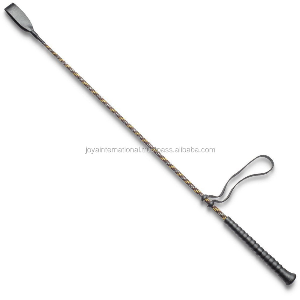 Cravache D'Équitation Limmion En Similicuir Noir - Ergonomique, Solide Et Confortable Pour Entraînement & Saut