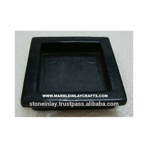 ที่ใส่เทียนหินสบู่ทำมือสีดำธรรมชาติ - Product Image 1