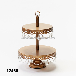 Soporte de Metal y cristal para pastel de boda - Product Image 1