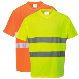 เสื้อยืดโพลีเอสเตอร์ถักแบบกำหนดเองได้ Hi VIS สะท้อนแสงกันฝุ่นป้องกันไฟฟ้าสถิตย์ระบายอากาศได้และกันน้ำสำหรับฤดูร้อน - Product Image 6