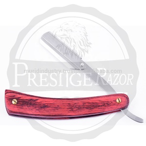 Carmine Rasoir droit à lame unique avec manche en bois Rasoir de sécurité jetable multi-teintes pour le rasage du visage et du corps - Product Image 4