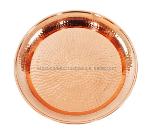 ถาดโลหะทองแดงโบราณของแมตต์พร้อมหูจับ - Product Image 4