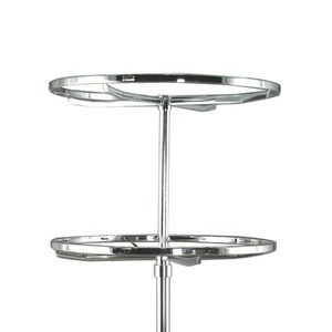 Porte-vêtements publicitaire rotatif rond moderne à 1 niveau en fer pour magasin - Product Image 3
