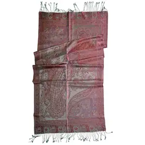 Luxurious Indian Pure <b>Silk</b> Scarf <b>Shawls</b> <b>Silk</b> Jacquard <b>Shawls</b> Custom Jacquard Woven Pattern Wholesale Printed Scarfs - Product Image 2