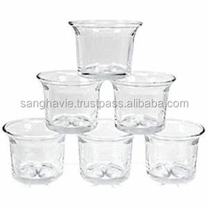 Bougie chauffe-plat en métal élégante décoration de la maison de Noël bougeoirs votifs matériau en verre - Product Image 4