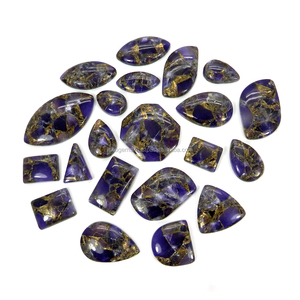 Gemas Ishu al por Mayor, 50 g de Amatista de Cobre Mohave, Cabujón de Forma Libre, Piedra Preciosa Natural de Origen Estadounidense para la Fabricación de Joyas - Product Image 1