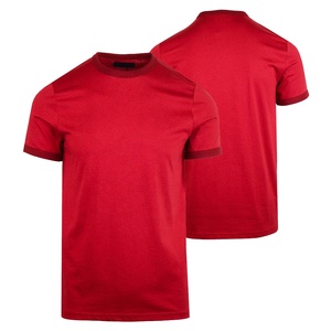 Camiseta informal de manga corta con cuello redondo de algodón 100% para hombre, camiseta de secado rápido de talla grande, sublimación sólida, personalizable, lisa, transpirable, en blanco - Product Image 1