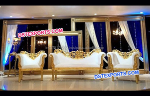 Conjunto de sofá de boda indio con estilo moderno Muebles DE BODA asiáticos elegantes con un aspecto elegante - Product Image 4