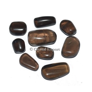Vente en gros de pierres de quartz fumé dégringolées pierre précieuse d'agate naturelle d'Inde cristal artisanat de pierre semi-précieuse d'exportation - Product Image 1