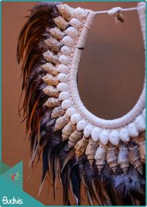 Chic Boho Plume Collier Papouasie-Nouvelle-Guinée Inspiré Art Bijoux pour Intérieur Décor À La Maison Stand Inclus - Product Image 5