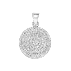 Ensemble pendentif en or blanc 18 carats avec diamants Bijoux élégants pour femmes - Product Image 1