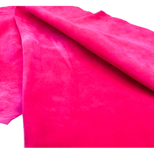 Acabado de grano de cuero de gamuza de piel de cabra Rosa genuina para zapatos bolsos prendas - Product Image 1