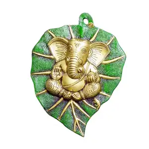 Hindu-Gott grünes Blatt Ganesh Statue Murti Idole Hochzeits bevorzugung Hochzeits geschenk für Gast