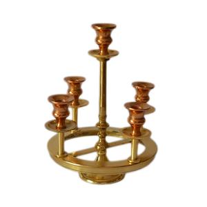 Bougeoir en trois branches style Vintage, support de bougie avec finition peinte à la main - Product Image 3