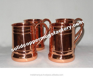 Vantage Modern Fancy Luxury Tasse en cuivre massif 99.98% Pur Cuivre Tasses à mules Moscou Prix bon marché Tasses à bière polonaises brillantes - Product Image 1