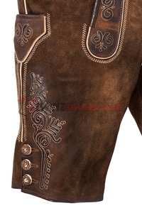 กางเกงป้องกันริ้วรอยพร้อมชุดพลีทกางเกงขาสั้นคุณแม่สำหรับทุกเพศสไตล์เยอรมัน lederhosen ขนาดพลัสไซส์ - Product Image 3