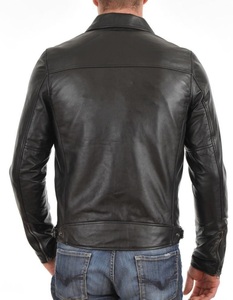 OEM ODM New Service Pure Lambskin New Winter Warm Slim <b>Leather</b> <b>Jacket</b> Men Biker - Product Image 2