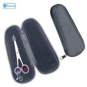 Kit de tijeras de corte de pelo de peluquero con materiales de PU de cuero de acero inoxidable - Product Image 1