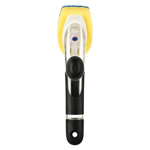Soap Dispensing Brush Bottle <strong>Dish</strong> Brush All-Purpose Scrubbing <strong>Dish</strong> <strong>Wand</strong> with Scraper Edge - Product Image 4