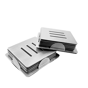 Stainless Steel <b>Coasters</b> With Stand - Product Image 1