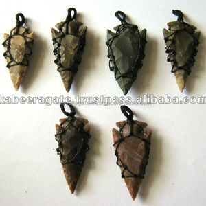 จี้พลอยหัวลูกศรรูปหัวใจแกะสลักลายควอตซ์อาเกตฮวงจุ้ยรูปแบบความรักรูปแบบเรกิบอลแกะสลัก - Product Image 2