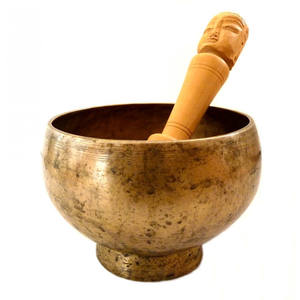 Bol de prière fabriqué en bol chantant tibétain - Produit du Népal Or Logo religieux personnalisé Bouddhisme Tibet Décoration de la maison Laiton - Product Image 2